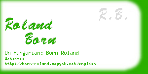 roland born business card